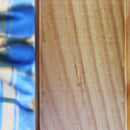 Poltrona 3 Posizioni Relax Miele con Cuscino 84x60x100 h cm in Cotone Blu