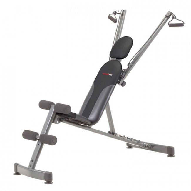 Panca Richiudibile Multifunzione con Cavi Elastici 120Kg Max Everfit Wbk-600 Flexi Fit