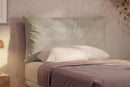 Letto 1 Piazza e Mezza con Rete Rivestita Microfibra Sabbia Tessis Testata Soft Varie Misure