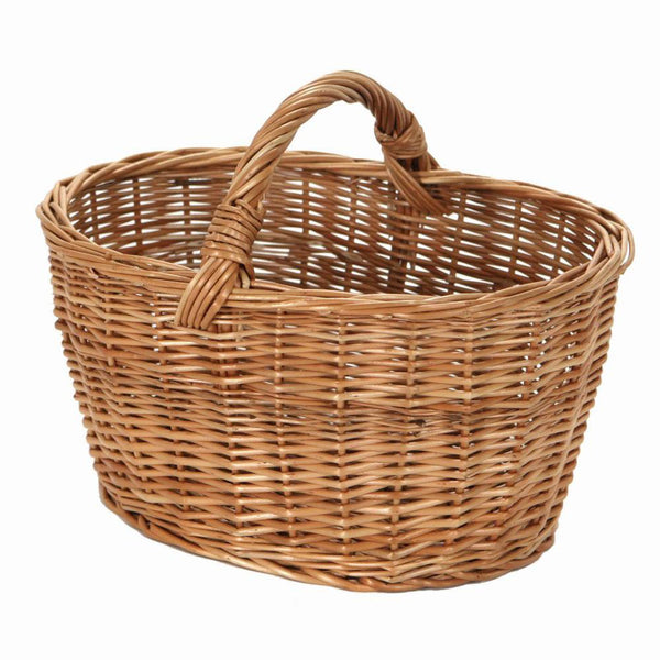 Europäischer Weidenkorb Low Pic Ovaler Griff cm 41x27xh20/30 prezzo