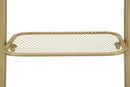Appendiabiti da Terra Olaf 48x30x178 cm in Metallo e Marmo Artificiale Oro e Nero      