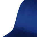 Set 4 Sedie Imbottite 44x55x86 cm in Velluto Blu e Oro