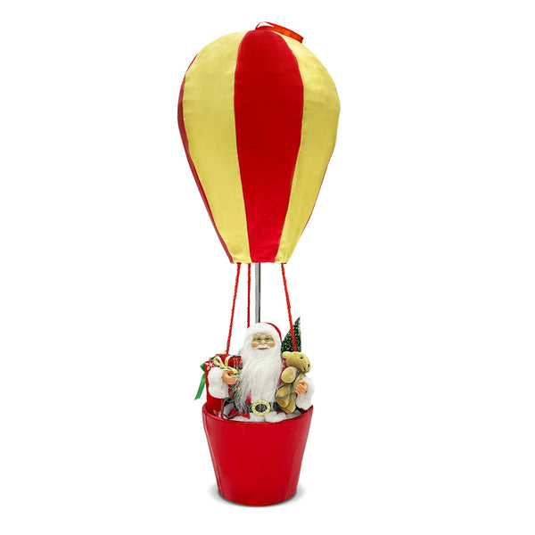 Weihnachtsmann mit Heißluftballon H80 cm mit Licht und Sound prezzo