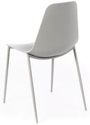 Set 4 Sedie 49x48,5x88 cm in Polipropilene Grigio Chiaro