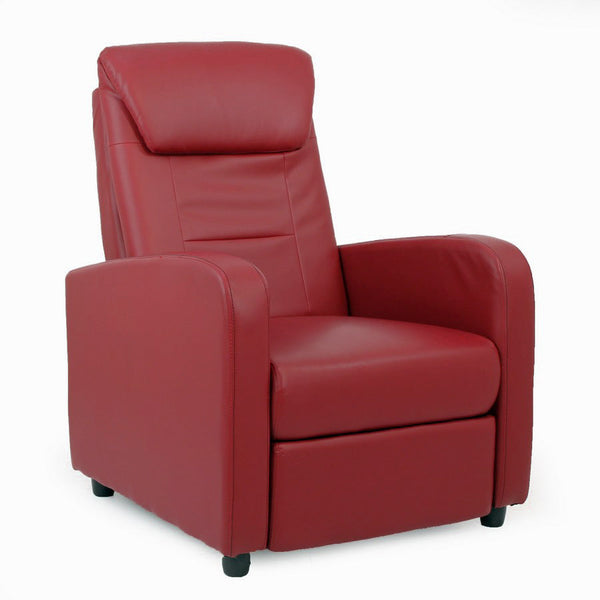 Poltrona Relax Reclinabile Manuale in Similpelle Marta Burgundy sconto