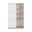 Armadio 2 Ante Scorrevoli 120x48x200 cm in Legno Rovere e Bianco