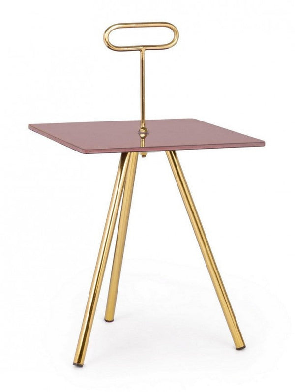 Inesh Orchid Quadratischer Couchtisch 35x35 aus Glas prezzo