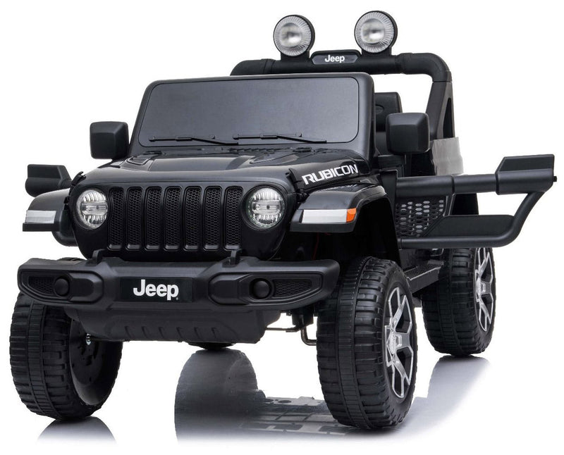 Macchina Elettrica per Bambini 12V 2 Posti con Licenza Jeep Wrangler Rubicon Nera