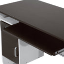 Scrivania da Ufficio Porta PC Cassetti in Legno Marrone 100x52x75 cm 
