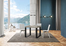 Tavolo Allungabile 90-246x90x77 cm Tecno Premium Cashmere Telaio Antracite 