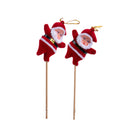 Set 24 Pick Babbo Natale H21 cm Rosso
