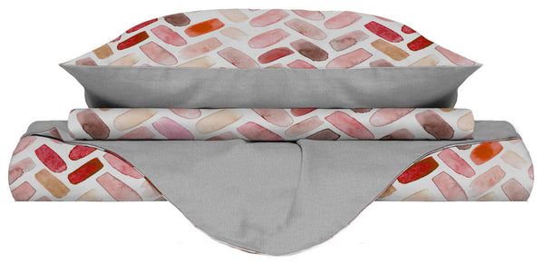 Doppelbettbezug mit Aufdruck auf Tasche und Kissenbezügen acquista