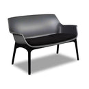 Set da Giardino Divano Poltrone e Tavolino in Polipropilene Grafite