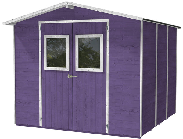 Gartenbox aus Holz für Werkzeuge 238 x 167 x 214 cm mit 2 Türen und Fenstern Ecla Lilla acquista