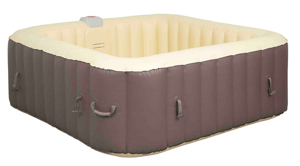 Vasca Idromassaggio da Esterno Gonfiabile Riscaldata 4-6 Posti 185x185x65 cm Ease.Zone Marrone acquista