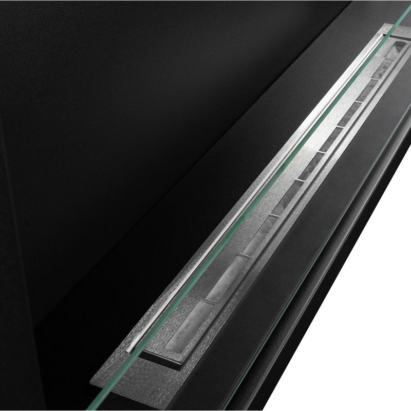 Camino a Bioetanolo da Incasso ad angolo 120x22,4x45 cm Sutri 120 DX Nero 