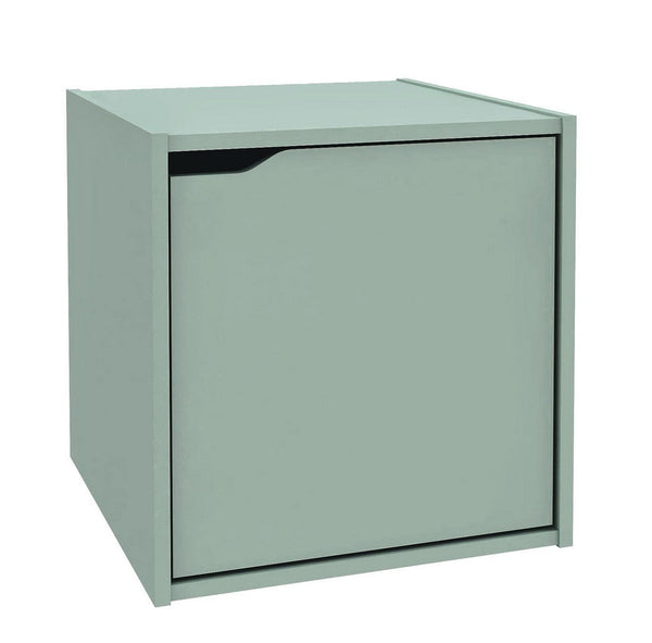 prezzo Cubo Composite con Anta 35x35x35 cm in Compensato  Verde Salvia