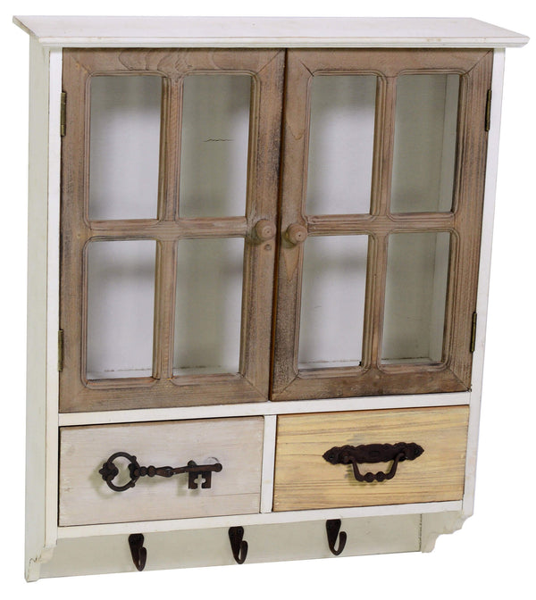 online Regal Vitrine 2 Türen 2 Schubladen Aufhänger aus Adami Malmö Holz