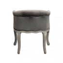 Poltrona Coreen in Velluto Taupe 61x61x71 h cm in Legno Tortora