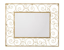 Specchio Spiral 80x2x100 Misura Interna 49x69 cm in Ferro e MDF Oro