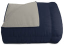 Trapunta Invernale Doubleface 300gr Blu Scuro\/Grigio Chiaro
