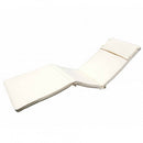 Cuscino Real Lettino 194,5x59x4 cm in Poliestere Ecrù