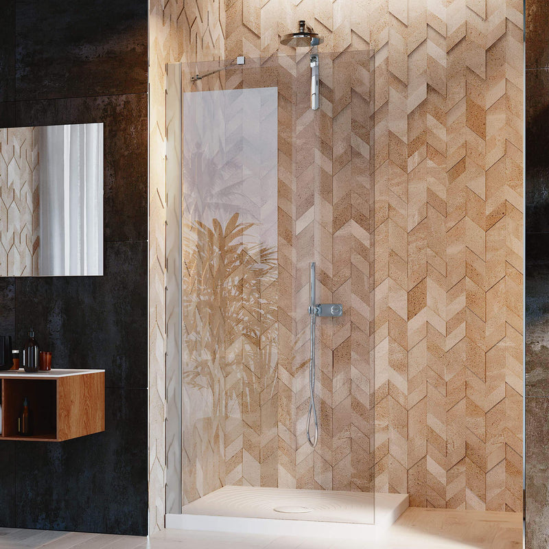 Parete Doccia Walk-In in Cristallo Trasparente 6mm H190 Fosterberg Herning Varie Misure