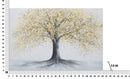 Dipinto su Tela Tree Simple 120x3,8x80 cm in Legno di Pino e Canvas Multicolor