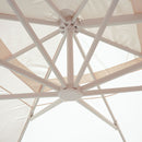 Ombrellone Decentrato da Giardino 4x4m in Alluminio Panna