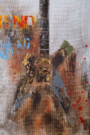 Dipinto su Tela Chitarra Arty 90x3,5x120 cm in Legno e Canvas