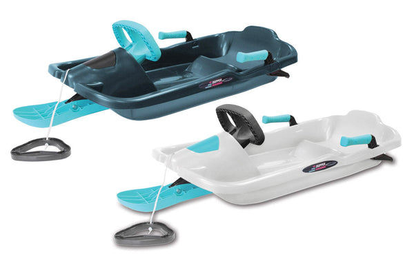 sconto Bob Slittino da Neve 98x45x23 cm 1 Posto Skipper Bianco o Blu Petrolio