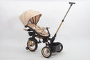 Passeggino Triciclo per Bambini 1-3 Anni Trico Luxury Gold 7 Modalità di Guida Beige