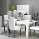 Tavolo allungabile 120/160x80 cm Megaron bianco larice