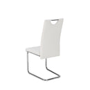 Sedia in Similpelle 42,5x49,5x98cm TFT Bianca Cromo