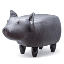 Sgabello Pouf Poggiapiedi per Bambini 66x34x36 cm Maialino Grigio Divina Home