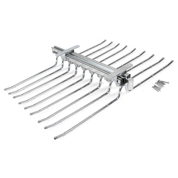 Doppelter ausziehbarer Hosenhalter für Kleiderschrank mit 18 Plätzen aus verchromtem Emuca-Stahl prezzo