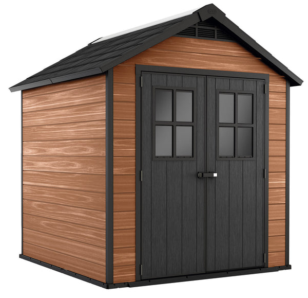 sconto Geräteschuppen 228 x 252 x 223,5 cm aus Harz Keter Newton 757 Brown