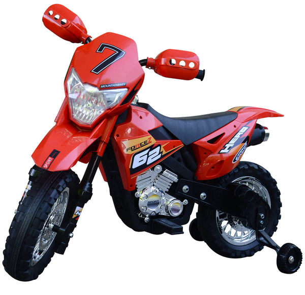 Motorrad Elektromotorrad für Kinder 6V Kidfun Motocross Enduro Rot prezzo