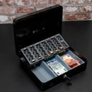 Cassettina Portavalori Nera a 4 Scomparti con Raccoglitore di Monete con 2 Chiavi Black & Decker