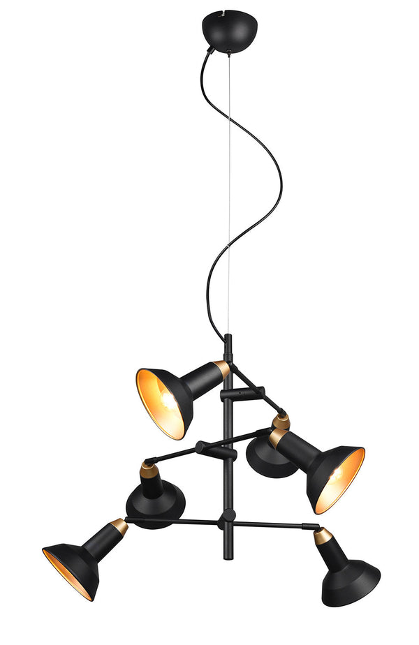 prezzo Lampada a Sospensione da Interno Attacco E14 in Metallo Nero Opaco