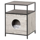 Cuccia per Gatti Mobiletto Multiuso 48x40x65,5 cm con Cuscino Grigio