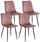 Set mit 4 rosa Samtstühlen 44x50x88 cm