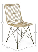 Set 4 Sedie 45x55x85h cm Lucila Kubu Natural 