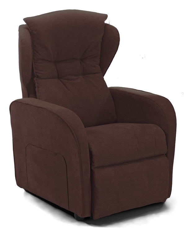 online Poltrona Alzapersona Elettrica 2 Motori 75x108x85 cm in Tessuto Dispositivo Medico 1 Marrone