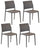 Set 4 Sedie 55x52,5xH81 cm in Polipropilene Venus Visone