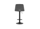 Set 2 Sgabelli Alex 45x52x88,5/103,5 cm con Alzata a GAS in Tessuto Easy-Clean Grigio      