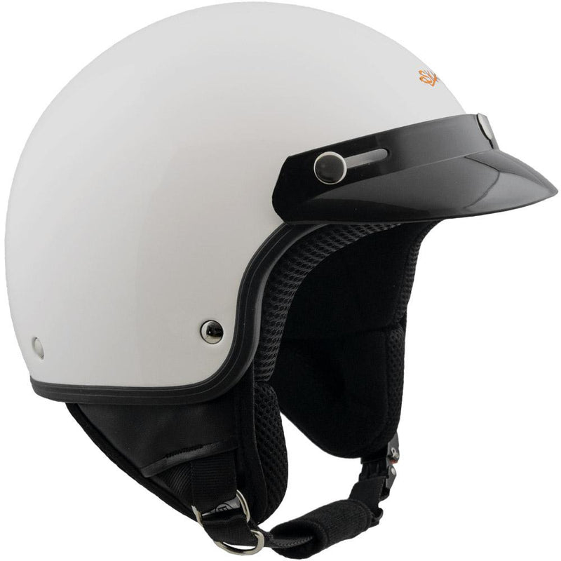 Casco Demi-Jet per Scooter con Frontino SKA-P 1 FH Smarty Bianco Metal 