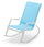 Rocking Garden Sessel 99x60,5x97 cm in Stahl und blauem Textilene