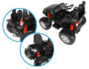 Macchina Elettrica per Bambini 2 posti Fuoristrada 24V con Licenza Ford Monster Truck 4x4 Nera