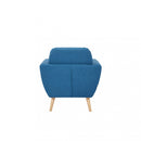 Poltrona Burton 84x79x86 h cm in Tessuto Blu